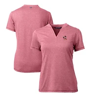 Haut à col en V extensible Forge Blade pour femme, Cutter & Buck, rouge, des Cardinals de Louisville