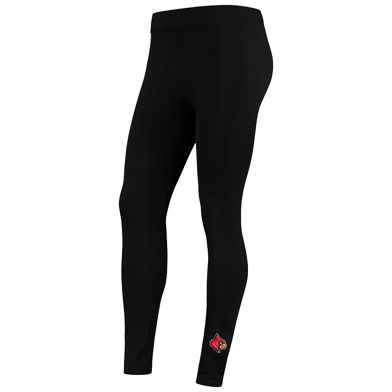 Leggings polaires noirs ZooZatz pour femmes, motif Louisville Cardinals