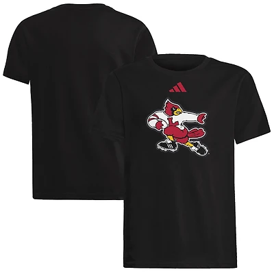 Youth adidas Black Louisville Cardinals 1980s Throwback T-Shirt