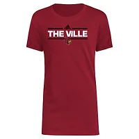 T-shirt adidas rouge Louisville Cardinals Basic Dassler pour jeunes