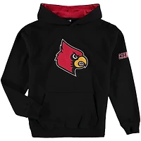 Chandail à capuchon noir gros logo Louisville Cardinals pour jeune