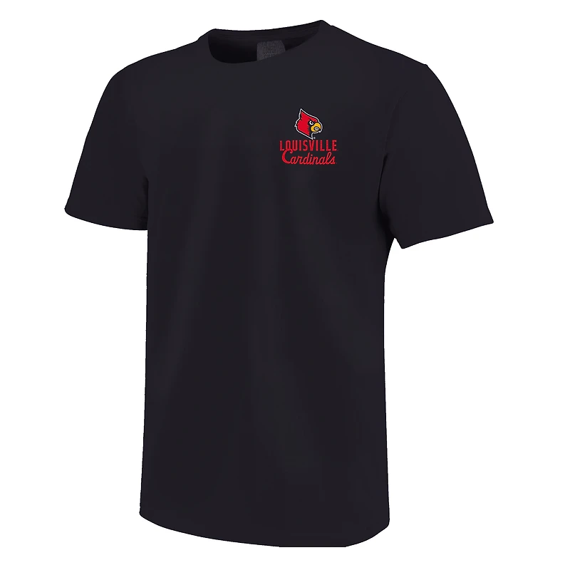 T-shirt noir à superposition de mascotte des Cardinals Louisville pour jeunes