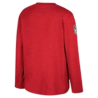 Youth Colosseum Heather Red Louisville Cardinals OHT Military Appreciation Oorah Long Sleeve T-Shirt