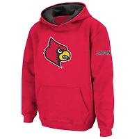 Chandail à capuchon gros logo des Cardinals de Louisville pour jeunes Stadium Athletic rouge
