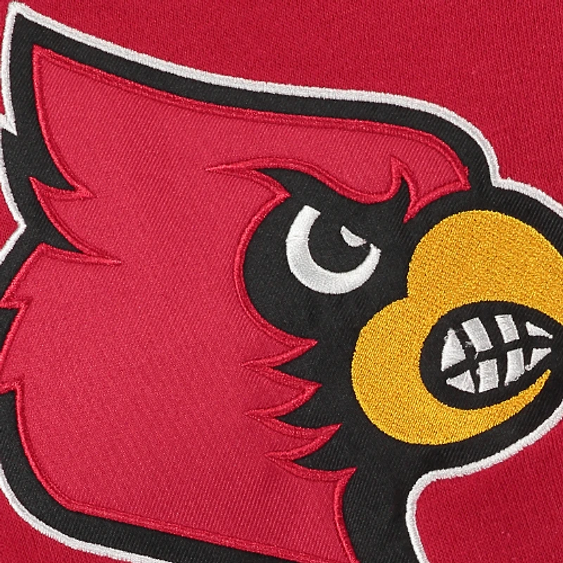 Chandail à capuchon gros logo des Cardinals de Louisville pour jeunes Stadium Athletic rouge