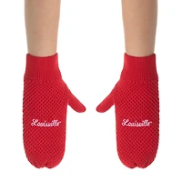 ZooZatz Louisville Cardinals Knit Bow Headband & Mittens Bundle