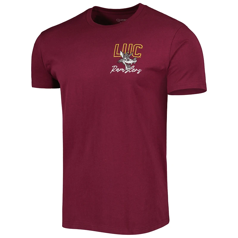 T-shirt bordeaux Loyola Chicago Ramblers à travers les années pour homme