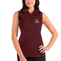 Women's Antigua Maroon Loyola Chicago Ramblers Tribute Sleeveless Polo