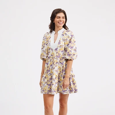 Smith & Quinn Purple LSU Tigers Tory Tiered Dress