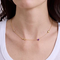 Collier à breloques espacées délicates BaubleBar LSU Tigers