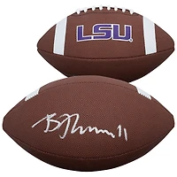 Ballon de football américain réplique Nike autographié par Brian Thomas Jr. (LSU Tigers)