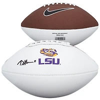 Ballon de football américain Nike à panneau blanc autographié par Brian Thomas Jr. (LSU Tigers)