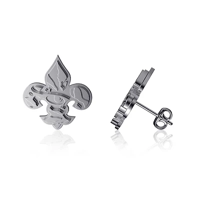 Dayna Designs Boucles d'oreilles en argent avec logo de l'équipe LSU Tigers