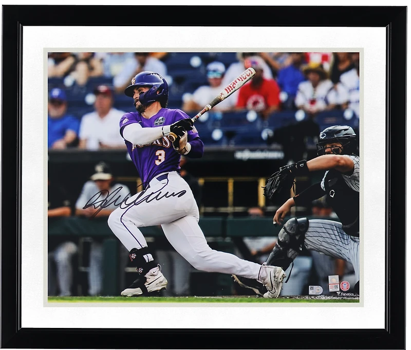 Dylan Crews LSU Tigers Autographed 16" x 20" Hitting Photograph
