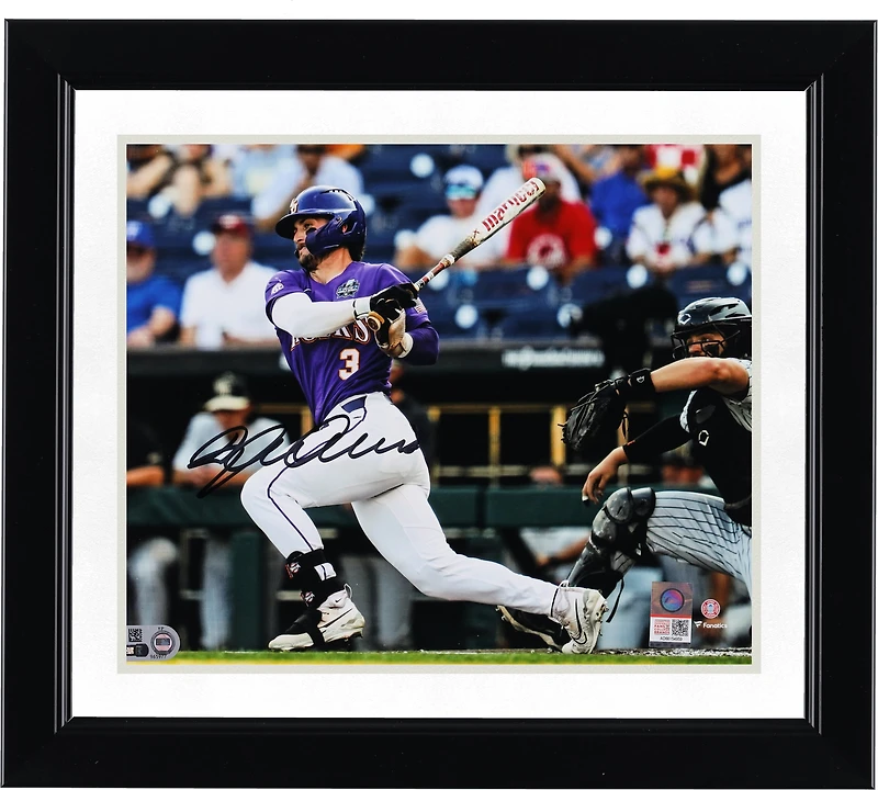 Dylan Crews LSU Tigers Autographed 8" x 10" Hitting Photograph