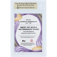 Garrett Nussmeier LSU Tigers Autographed 2024 Bowman Best University Green Mini Diamond Refractor #BOA-GN #29/98 BGS Authenticated 9.5 Card