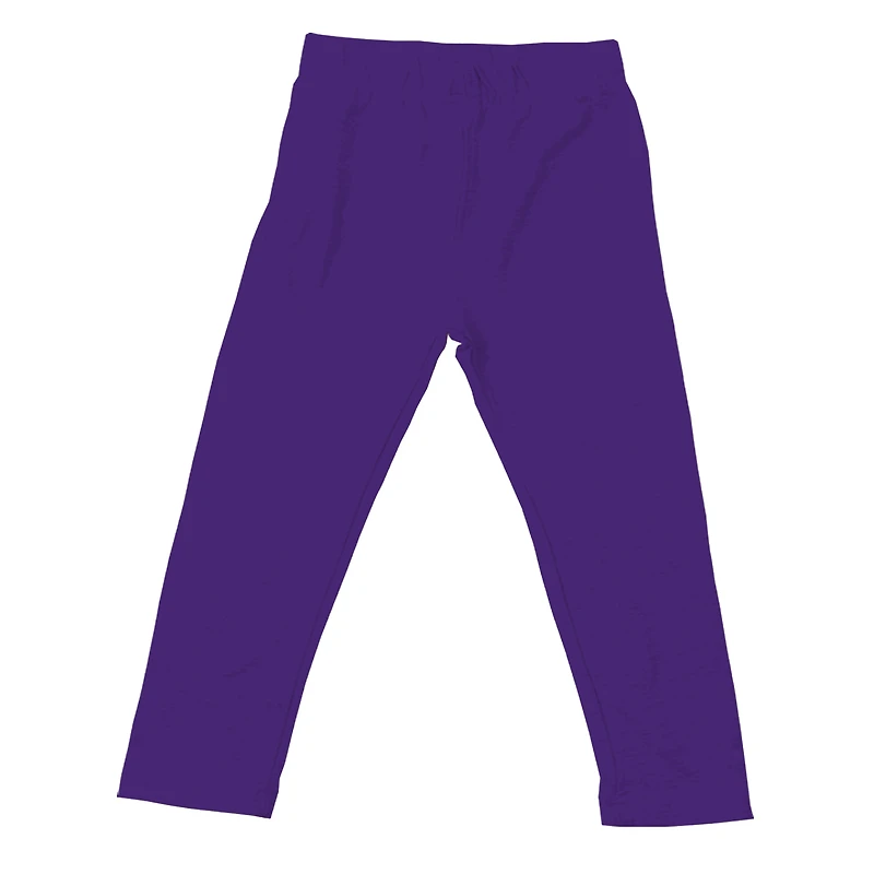 Girls Infant Wes & Willy Oatmeal LSU Tigers Ruffle Raglan Long Sleeve T-Shirt Leggings Set