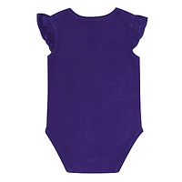 Girl's Newborn and Infant Outerstuff Purple/Gold LSU Tigers Little Sunshine Two-Piece Bodysuit Set
