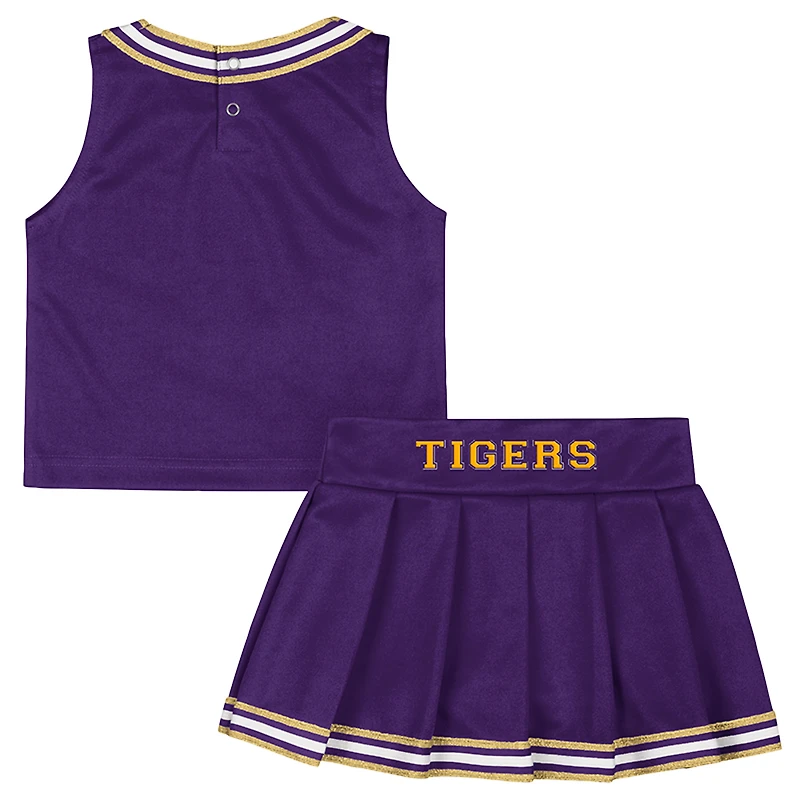 Girls Toddler Colosseum Purple LSU Tigers Lollipop Park Cheer Two-Piece Set