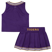 Girls Toddler Colosseum Purple LSU Tigers Lollipop Park Cheer Two-Piece Set