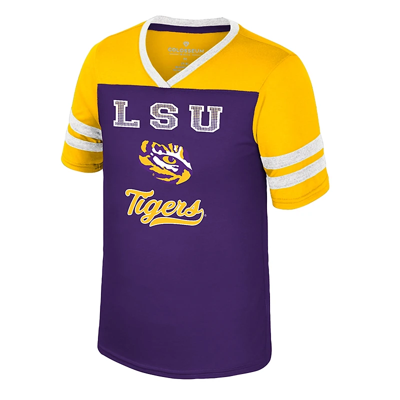Girls Youth Colosseum Purple LSU Tigers Princess Bubblegum Bling T-Shirt
