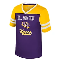 Girls Youth Colosseum Purple LSU Tigers Princess Bubblegum Bling T-Shirt