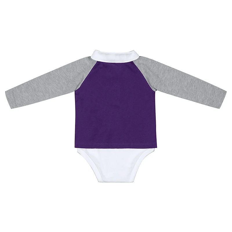 Infant Colosseum Purple LSU Tigers Pete Rugby Bodysuit