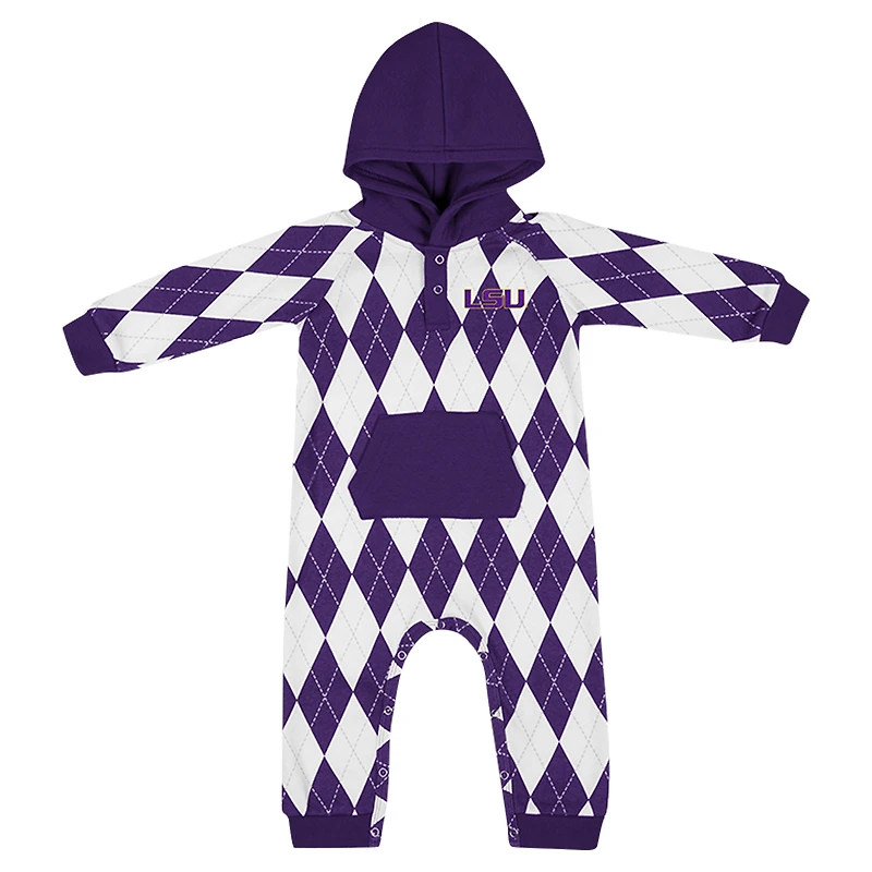 Barboteuse à capuche pour bébé Colosseum Purple LSU Tigers The Dealio