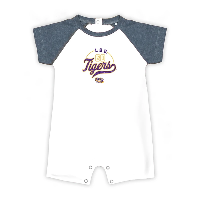Combinaison Randy blanche pour bébé, motif LSU Tigers