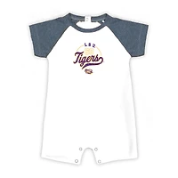 Combinaison Randy blanche pour bébé, motif LSU Tigers