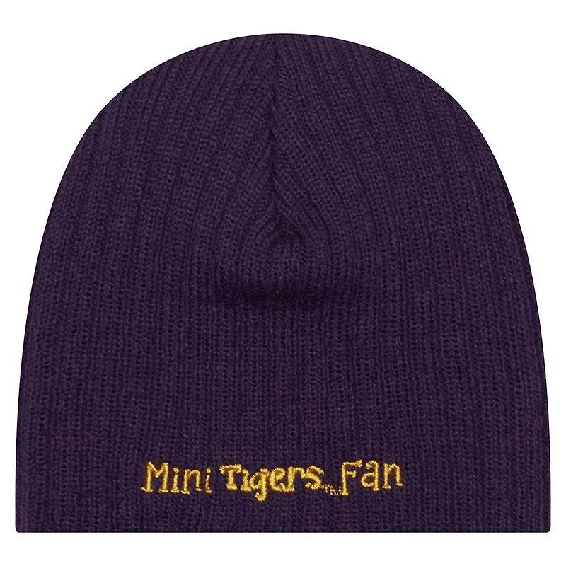 Infant New Era  Purple LSU Tigers Mini Fan Beanie
