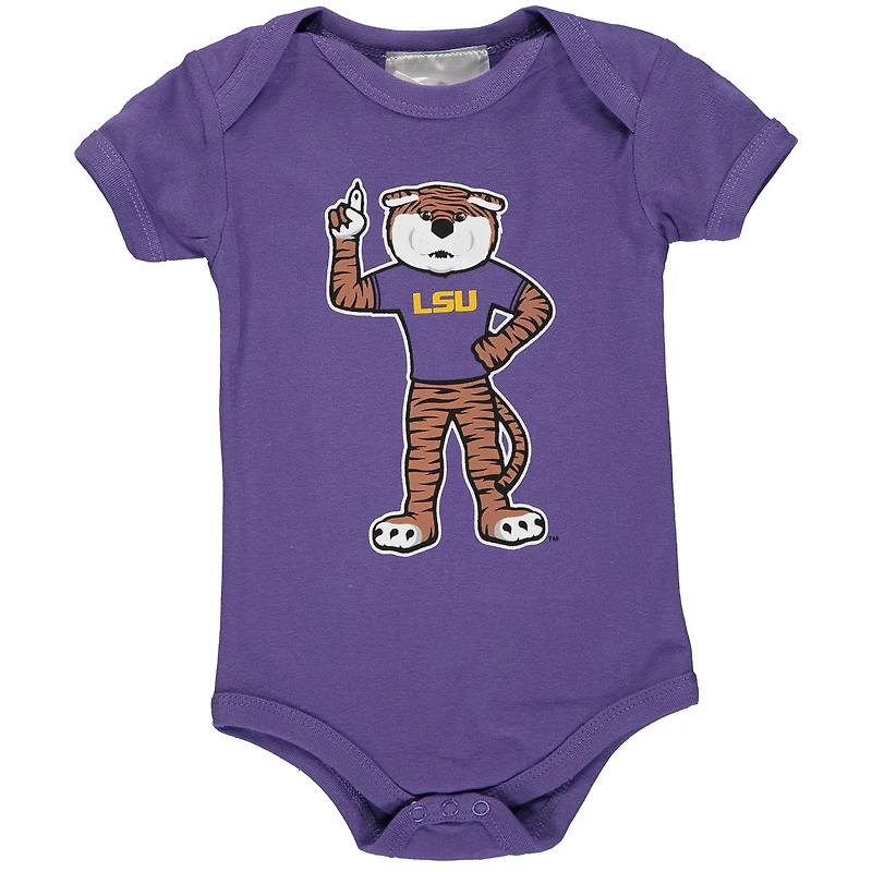 Infant White LSU Tigers Big Logo Bodysuit