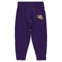 Infant Wes & Willy LSU Tigers Colorblock Pullover Hoodie and Sweatpants Set