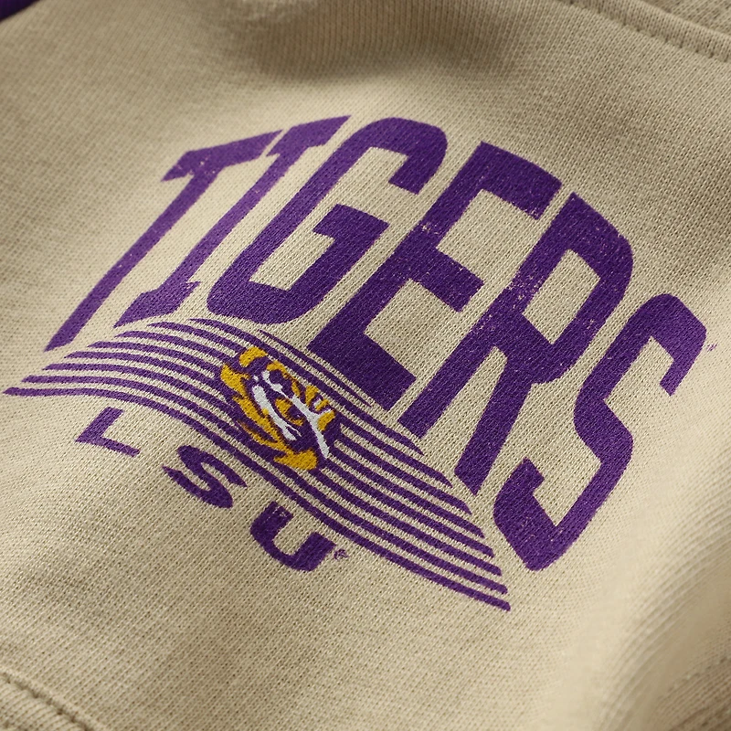 Infant Wes & Willy LSU Tigers Colorblock Pullover Hoodie and Sweatpants Set