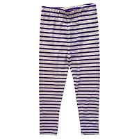 Infant Wes & Willy  LSU Tigers Long Sleeve Top and Striped Tri-Blend Leggings Set