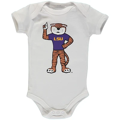 Infant White LSU Tigers Big Logo Bodysuit