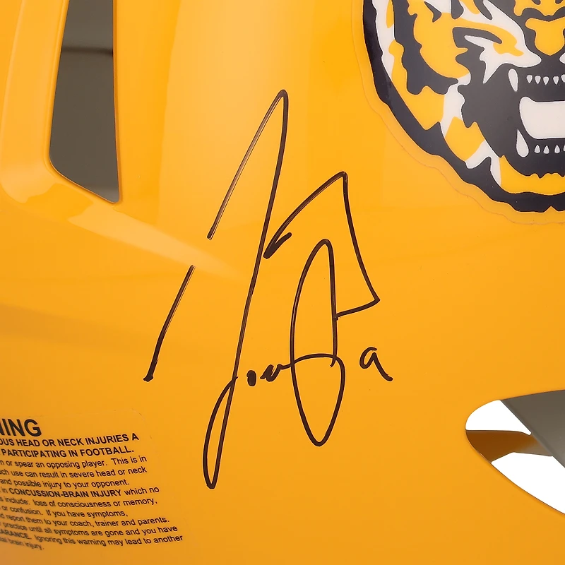 Jayden Daniels & Joe Burrow LSU Tigers Autographed Riddell Speed Authentic Helmet