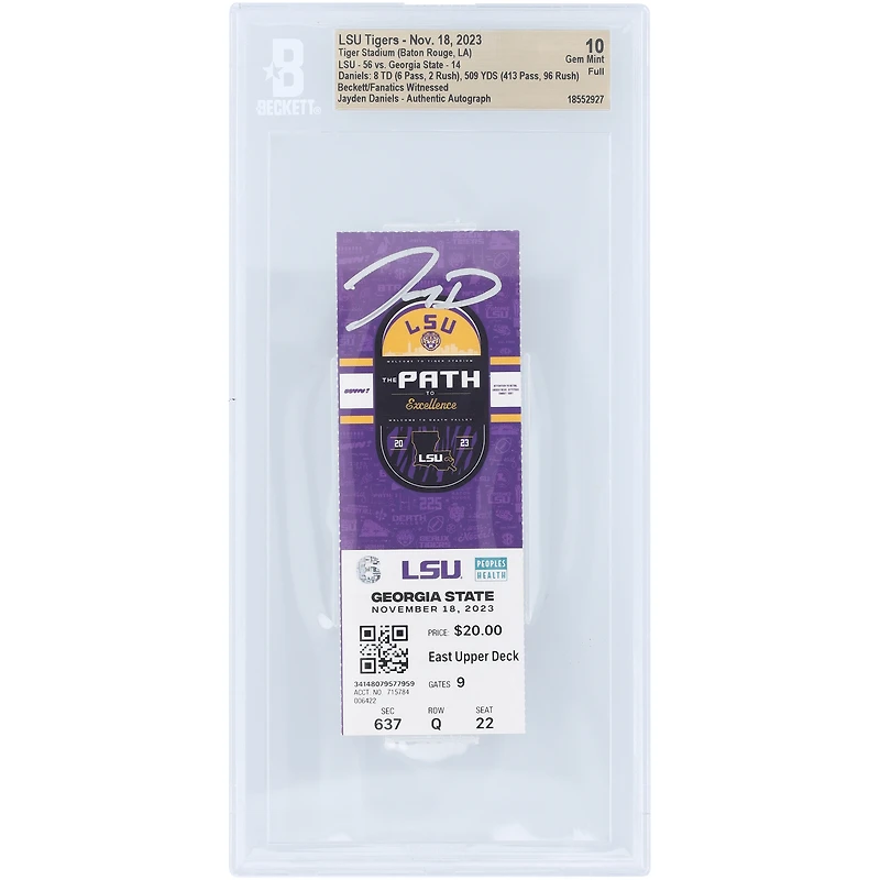 Jayden Daniels LSU Tigers a autographié 509 yards au total