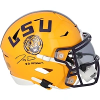 Casque Riddell Speed ​​Flex Mini autographié par Jayden Daniels des LSU Tigers avec inscription « 23 Heisman »