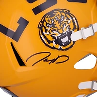 Casque réplique autographié Riddell Speed ​​de Jayden Daniels LSU Tigers