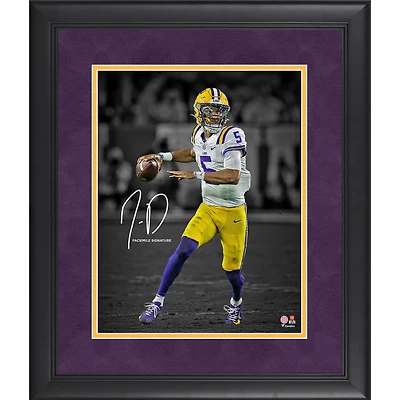 Photographie encadrée de 11"x 14" de Jayden Daniels LSU Tigers