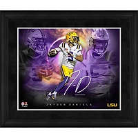 Collage de signatures en fac-similé de Jayden Daniels LSU Tigers, 16" x 20" encadré, Stars of the Game