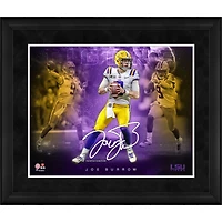 Collage de signatures en fac-similé de Joe Burrow LSU Tigers, 16" x 20" encadré, Stars of the Game