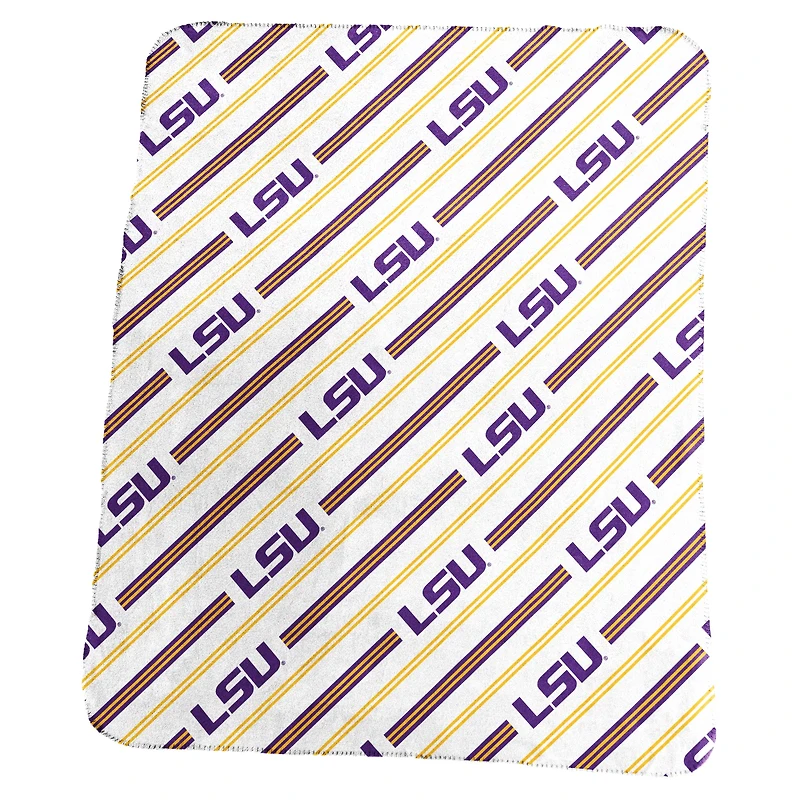 Couverture polaire à rayures verticales classiques LSU Tigers 50" x 60" de Logo Brands