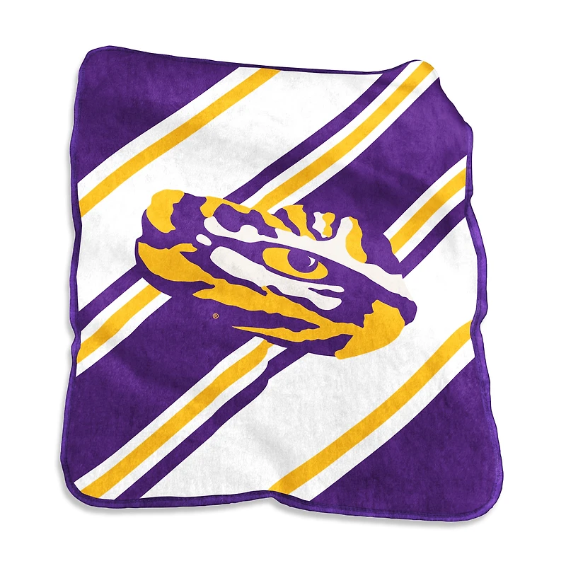 Couverture à rayures Raschel 50" x 60" avec logo LSU Tigers