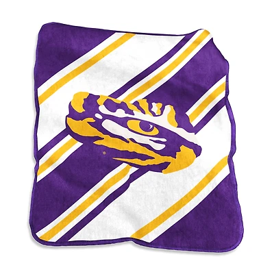 Couverture à rayures Raschel 50" x 60" avec logo LSU Tigers