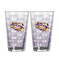 Logo Brands LSU Tigers Two-Pack Chant Fade 16oz. Pint Glass Set