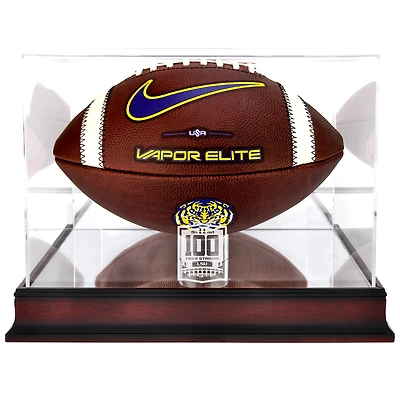 LSU Tigers 100th Anniversary Mahogany Football Display Case