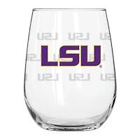 LSU Tigers 16oz. Satin-Etched Logo Curved Beverage Glass