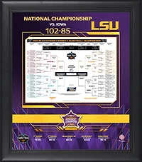 Collage de photos encadrées de 15" x 17" des champions nationaux de basket-ball féminin de la NCAA 2023 des LSU Tigers